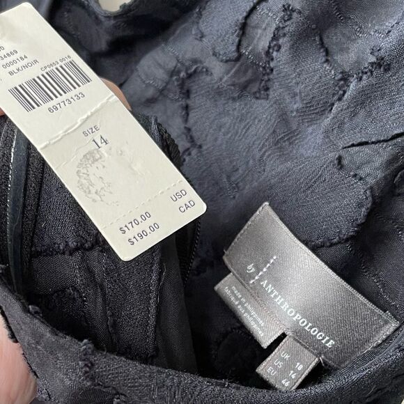 NWT Anthropologie Textured Ruffle Mini Dress - Picture 7 of 11